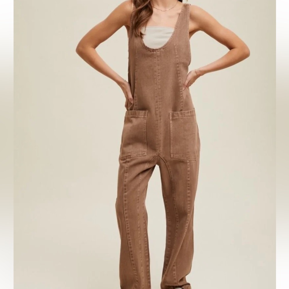 Wishlist Women’s Cotton Denim Overalls Size Large